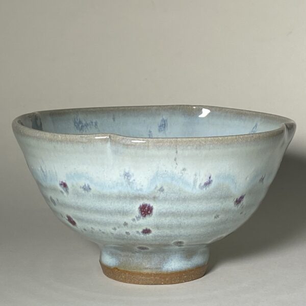 hand made glazed pottery bowl