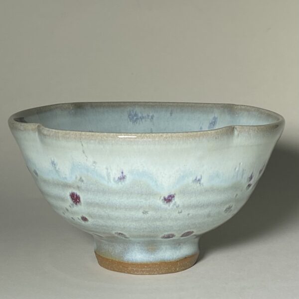 hand made glazed pottery bowl