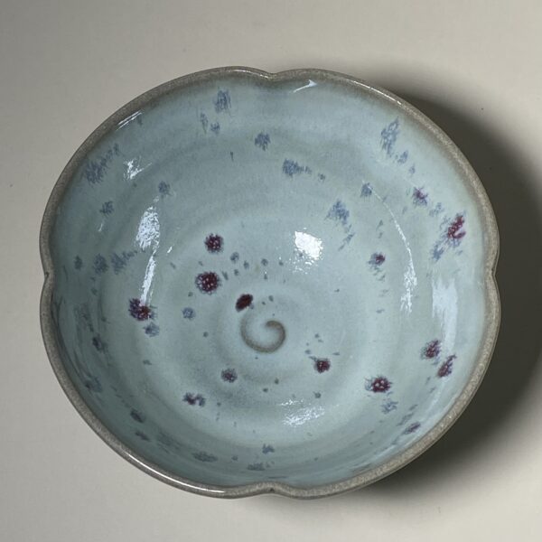 hand made glazed pottery bowl